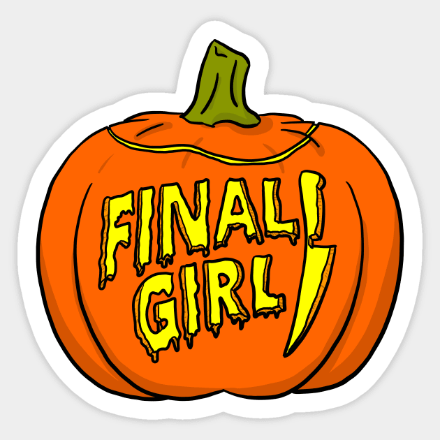 Final Girl Jack-o-lantern Sticker by Crystal Ro